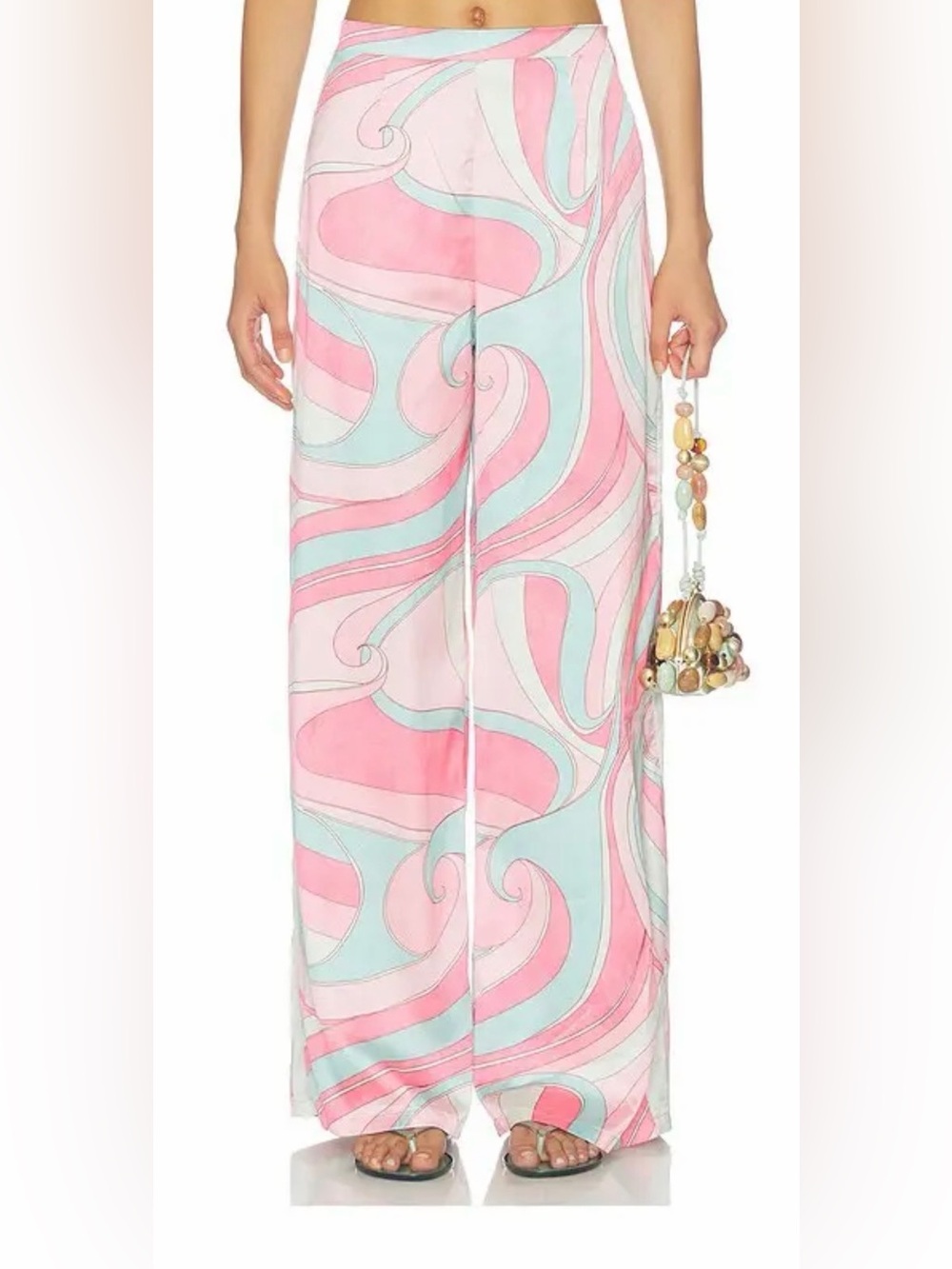 Runaway The Label Milani Relaxed Satin Pant in Camino Pink Size XS